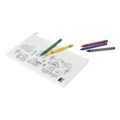 Gocolo, RPET colouring pen case, white, AP800300