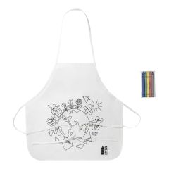Ecolo, RPET colouring apron, white, AP800301