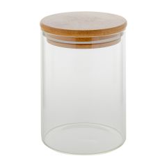 Momomi, glass storage jar, transparent / natural, AP800462