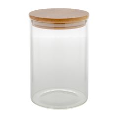 Momomi XL, glass storage jar, transparent / natural, AP800463