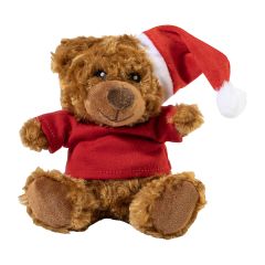 Mjuknalle, RPET Plüsch-Teddybär, braun / rot, AP800856