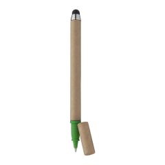 EcoTouch, penna a sfera in carta riciclata, verde / naturale, AP805892