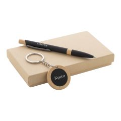 Specuset, set penna e portachiavi, nero, AP808182