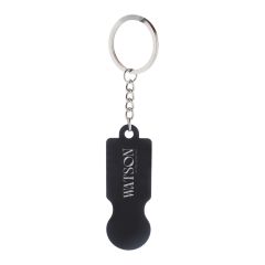 ShineCart, portachiavi moneta per carrello, nero, AP808266-10