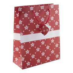 Palokorpi L, Weihnachtliche Geschenktasche, groß, rot / weiß, AP808763