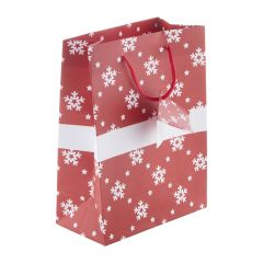 Palokorpi S, Weihnachtsgeschenktasche, klein, rot / weiß, AP808764