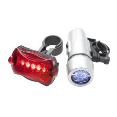 Wiggins, set luci per bicicletta, nero, AP809467