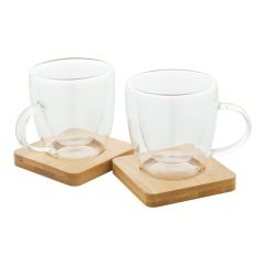 Mocaboo, set di tazzine da espresso in vetro, trasparente / naturale, AP812427