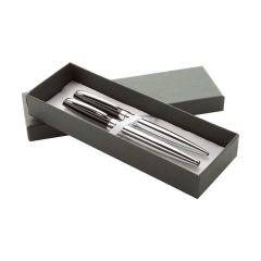 Station, pen set, silver / black, AP852011