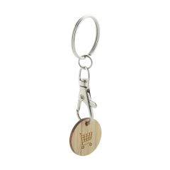Boomarket, portachiavi moneta per carrello, naturale, AP874022