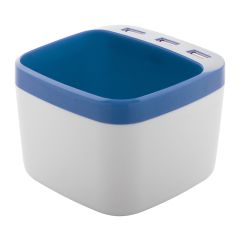Warger, portapenne con hub USB, blu / bianco, AP897007-06