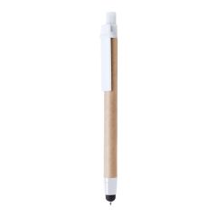 Fibon, touch ballpoint pen, white / natural, AP898014-01