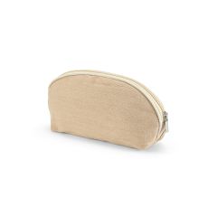 Delhi Toiletry Bag 1.5L 260gsm Jute with zipper, natürlich, ATB006-160