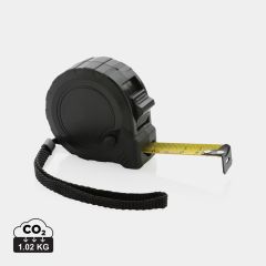 Nastro in plastica riciclata RCS 5M/19 mm con pulsante stop, nero, XDP112.131