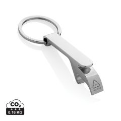 Portachiavi apribottiglie in lega di zinco riciclata RCS, argento, XDP191.6002