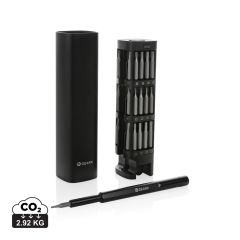 Set di cacciaviti di precisione Gear X RCS in alluminio riciclato, 46 pezzi, nero, XDP221.261