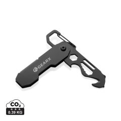 Strumento EDC pieghevole Gear X con moschettone e taglierina per pacchi, nero, XDP221.2701