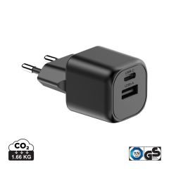 Caricabatterie GAN 20W Urban Vitamin Monterey in plastica riciclata RCS, nero, XDP301.9701