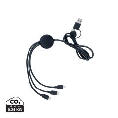 RCS recycled TPE and recycled plastic 4-in-1 cable, black, XDP302.481