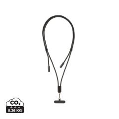 LoopAmp RCS RPET nastavljiv 160 cm dolg telefonski kabel z 60W kablom, črna, XDP302.5301