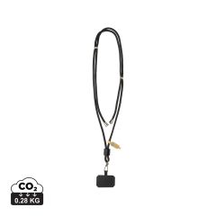 CarryLoop RCS reciklirani PET podesiva narukvica za telefon, crno, XDP302.8101