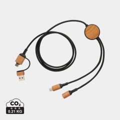 Ohio RCS certificiran recikliran plastični 6-v-1 kabel, črna, XDP302.861