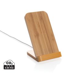 Bamboo 5W wireless charging stand, brown, XDP308.359
