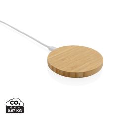 Bamboo 15W wireless charger, brown, XDP308.389