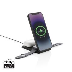 Swiss Peak RCS rPU 15W 3-in-1 magnetic wireless charger, black, XDP308.541