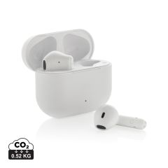 Tunevo RCS recycled plastic wireless earbuds, white, XDP311.0403