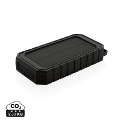 RCS recycled plastic Solar powerbank with 10W Wireless, black, XDP322.451