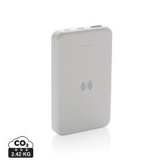 Powerbank wireless RCS in plastica riciclata 5.000 mAh 5W, bianco, XDP322.623