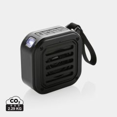 3W RCS recycled plastic wireless sunwave solar speaker, black, XDP331.031