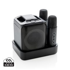 Pevski set Singvibe RCS iz reciklirane plastike z dvojim mikrofonom, črna, XDP331.0601