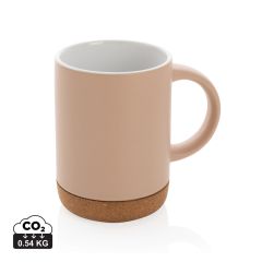 Ceramic mug with cork base 280ml, XDP434.08-8B522CD5