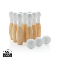 Wooden skittles set, brown, XDP453.549