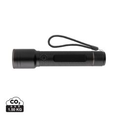 Gear X RCS recycelte Aluminium USB-wiederaufladbare Taschenlampe groß, Schwarz, XDP513.921