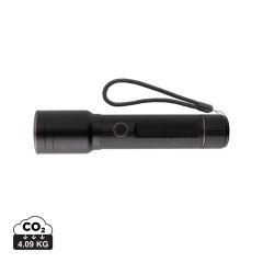 RCS recycelte Aluminium USB-wiederaufladbare robuste Taschenlampe, Schwarz, XDP513.931
