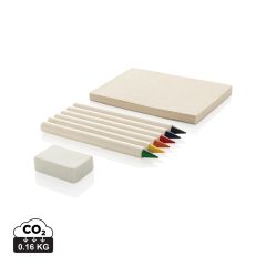 Micki GRS infinity 6pc colouring pencil set with notepad, white, XDP611.3603