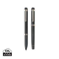 Swiss peak OSLO Deluxe-Stiftset aus recyceltem Edelstahl, Schwarz, XDP611.4401