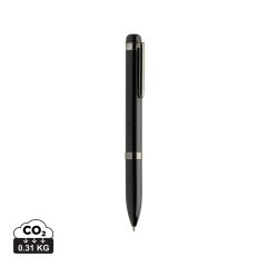 Swiss peak OSLO recycled stainless steel deluxe pen, black, XDP611.4501