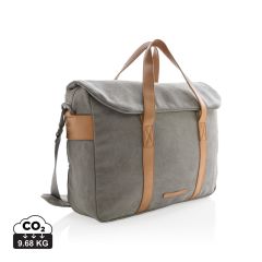Canvas laptop bag PVC free, grey, XDP729.352