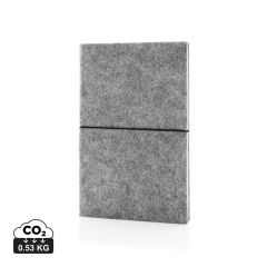 GRS certified recycled felt A5 softcover notebook, XDP774.47-44D0550E