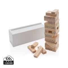 Deluxe Tumbling Tower Holzklötze Stapelspiel, Weiß, XDP940.163