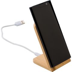 Wireless charger 5W, phone stand, brown, V0186-17