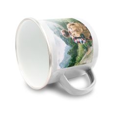 Tazza smaltata 360 ml | Sandra, bianco, V0800-02