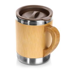 Tazza termica in bambù 300 ml | Kol, marrone, V0846-17