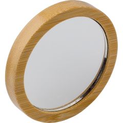 Bamboo pocket mirror, brown, V1236-16