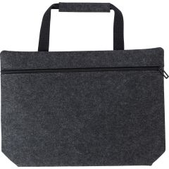 Borsa per laptop in feltro RPET 15, grigio scuro, V1255-15