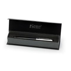 Ball pen Charles Dickens® in case, black, V1350-03